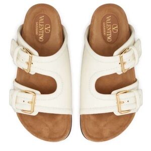 Valentino Garavani 30mm Fussfriend White Calf Leather New Sz 37 (7)